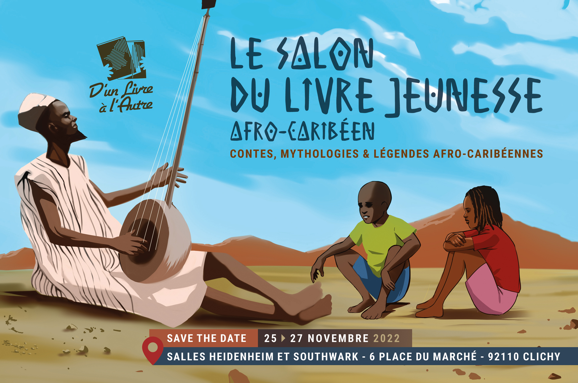 You are currently viewing SAVE THE DATE : SALON DU LIVRE JEUNESSE AFRO-CARIBEEN