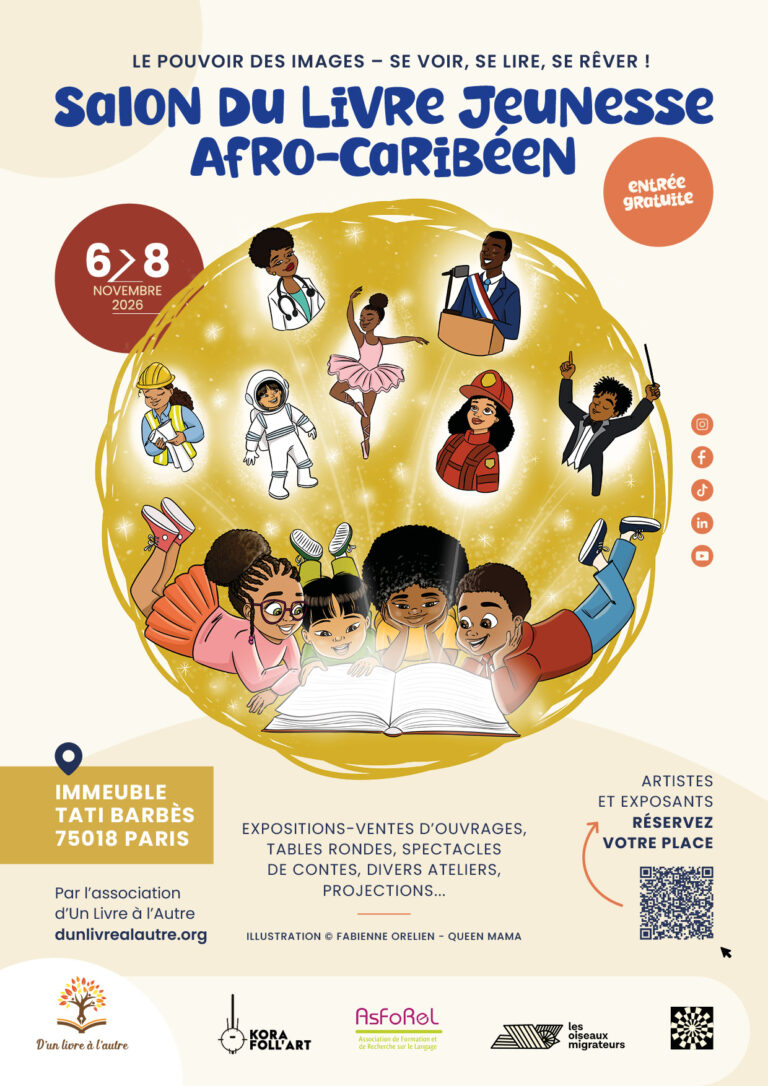 Lire la suite à propos de l’article LE SALON DU LIVRE JEUNESSE AFRO-CARIBEEN REVIENT EN NOVEMBRE 2026
